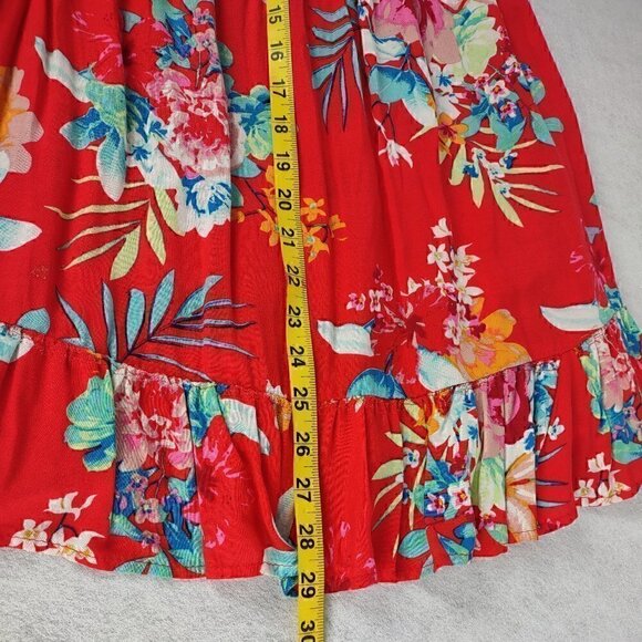 New Look Red, Orange, Blue, White, Floral Mini Dress Size Medium - Picture 6 of 10